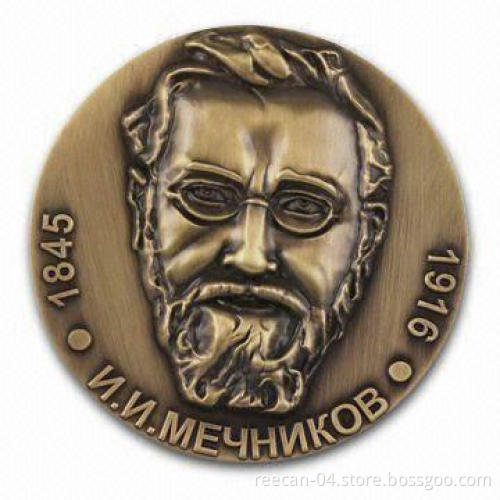 3D Silver Old Coin